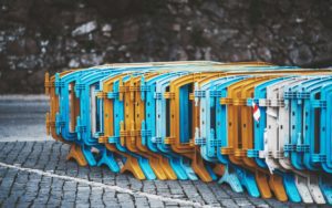 Motely road barriers row with offset